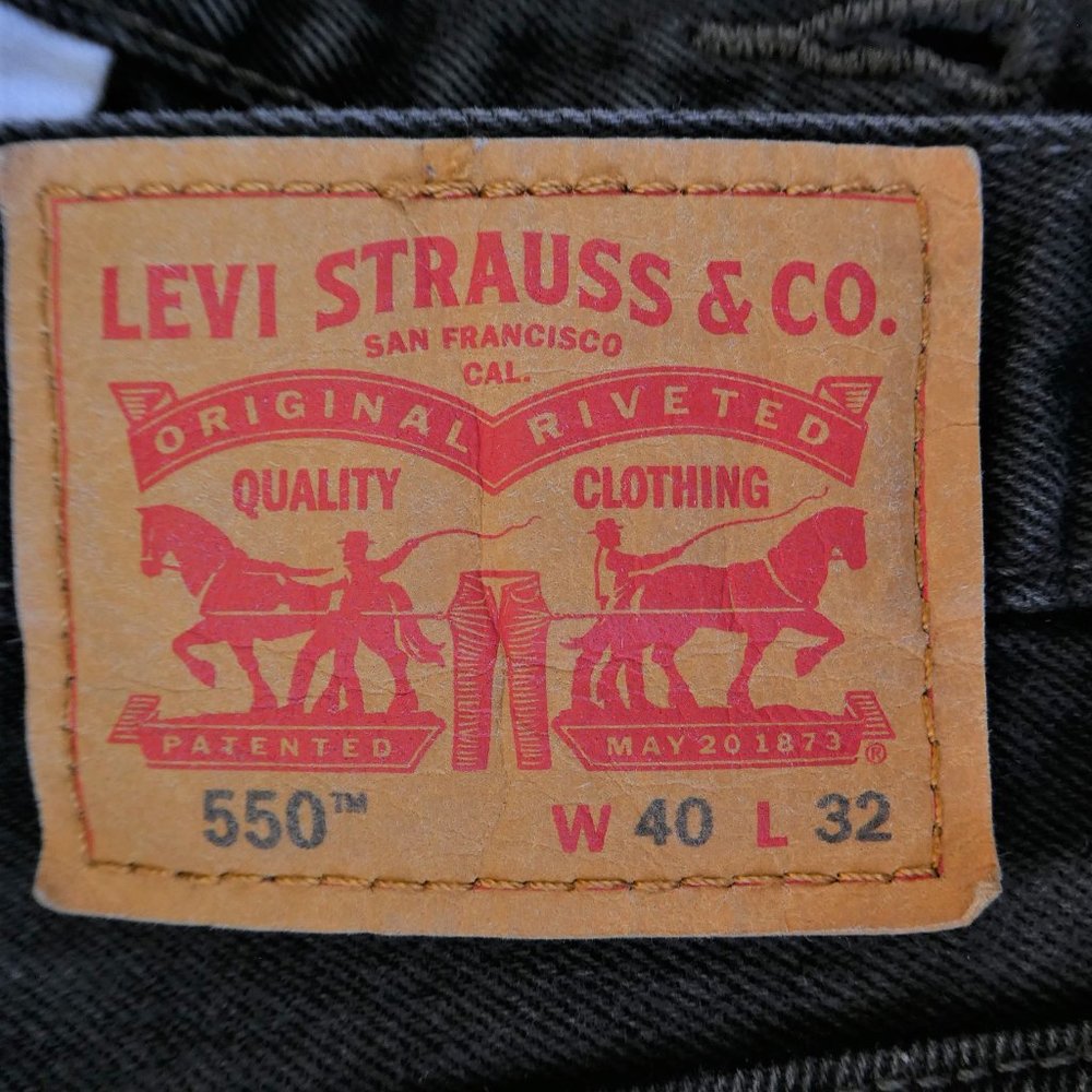 40x32 Levis 550 Washed Black Relaxed Fit 40 x 32 - Picture 9 of 11